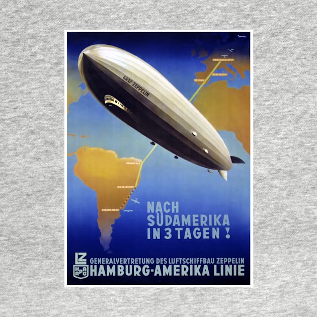Vintage Travel Poster Germany Graf Zeppelin by vintagetreasure